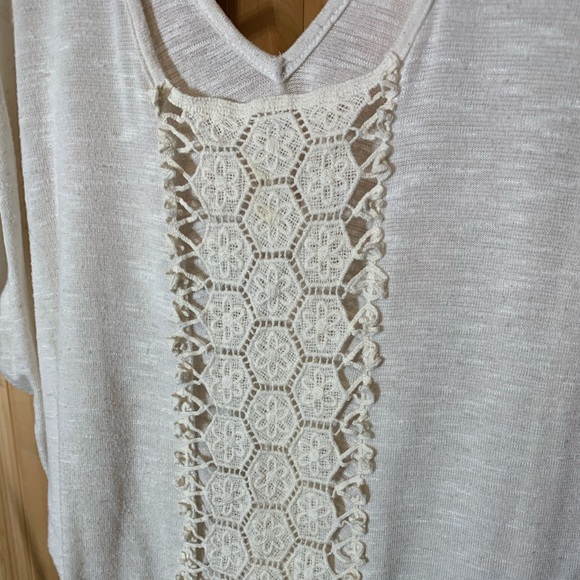 ⭐️BOGO FREE! Boho Cotton Top with Crochet Detail - Picture 2 of 5